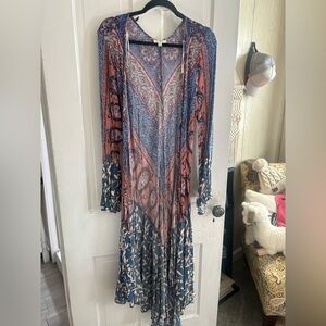 Elegant Multicolor Bohemian Kimono